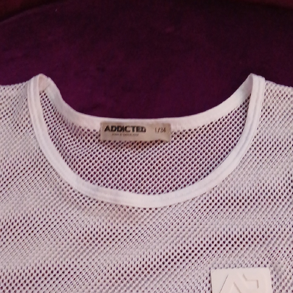 Addicted Brands White Mesh Tank Top - Picture 3 of 4